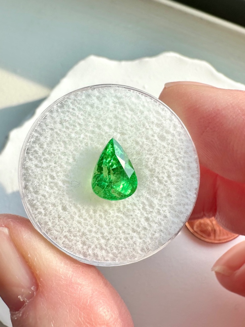 💚 🤯 2.64 CT Natural TSAVORITE GARNET Unheated Vivid Green Certified Gemstone